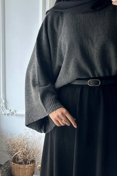 Reglan Kol Kısa Kazak- Antrasit