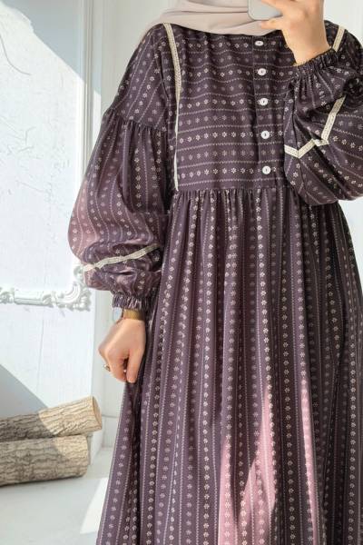 Sedef Elbise - Kahverengi