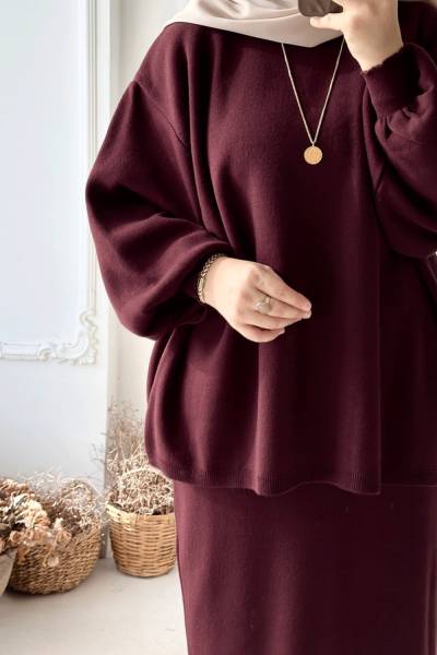 Bella Etekli Takım - Bordo