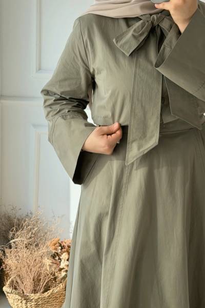 Fiyonklu Etekli Takım - Soft Yeşil