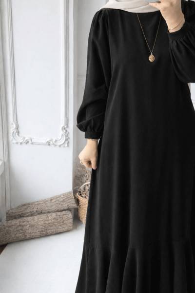 Nergis Elbise - Siyah